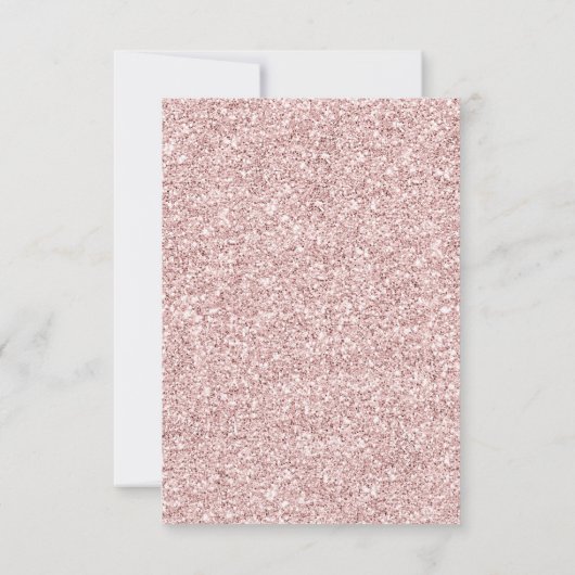 Blush pink silver glitter peony floral  Bridesmaid 招待状 (裏面)