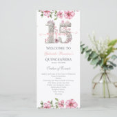 Blush Pink Silver Mis Quince Quiñceanera (スタンド正面)