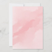 Blush Pink Simple Watercolor Wedding 招待状 (裏面)