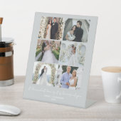 Blush Pink Slate Grey Valentine Rose Wedding Photo 台座サイン (インサイチュ)