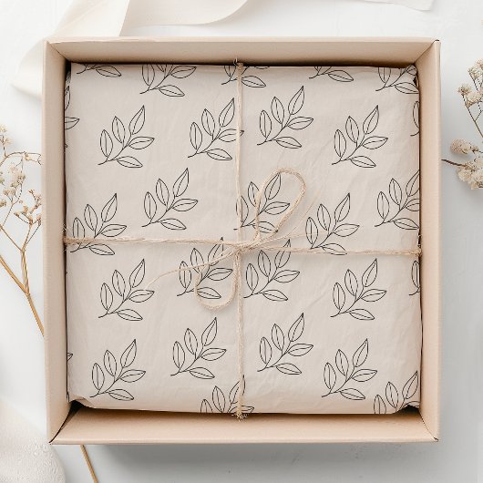 Blush Pink Small Business Minimalist Botanical 薄葉紙