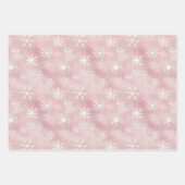 Blush Pink Snowflakes Trees Flowers Christmas ラッピングペーパーシート (正面)