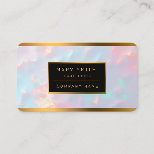 Blush Pink Soft Mint Gold Luxury Modern Collection 名刺 (正面)