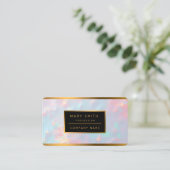 Blush Pink Soft Mint Gold Luxury Modern Collection 名刺 (スタンド正面)