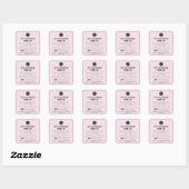Blush Pink Sourdough Ingredient Cottage Sticker スクエアシール (シート)