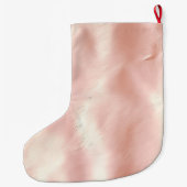 Blush Pink Southwest Cowhide Christmas ラージクリスマスストッキング (裏面)