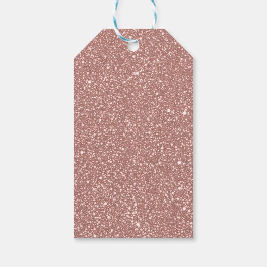 Blush Pink Speckled Pattern Party ギフトタグ (裏面)