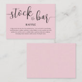Blush Pink Stock the bar Bridal Shower  エンクロージャーカード (正面/裏面)
