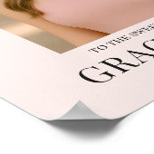 Blush Pink Sweet Sixteen Photo Birthday Welcome ポスター (角)