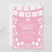 Blush Pink Talavera Mexican Graduation Fiesta Invi 招待状 (正面)
