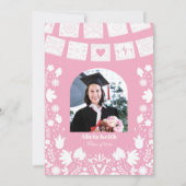 Blush Pink Talavera Mexican Graduation Fiesta Invi 招待状 (裏面)