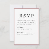 Blush Pink Timeless Wedding RSVP (裏面)