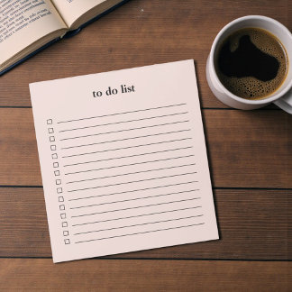 Blush Pink To Do List Minimalist Teacher Simple ノートパッド