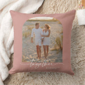Blush Pink Together Typography Couple Valentine クッション (ブランケット)