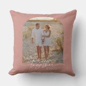 Blush Pink Together Typography Couple Valentine クッション (正面)