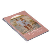 Blush Pink Together Typography Couple Valentine ノートブック (右側)