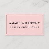 Blush Pink Typography | Elegant Chic Feminine  名刺 (正面)