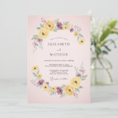 Blush Pink Vivacious Springtime Wedding 招待状 (スタンド正面)