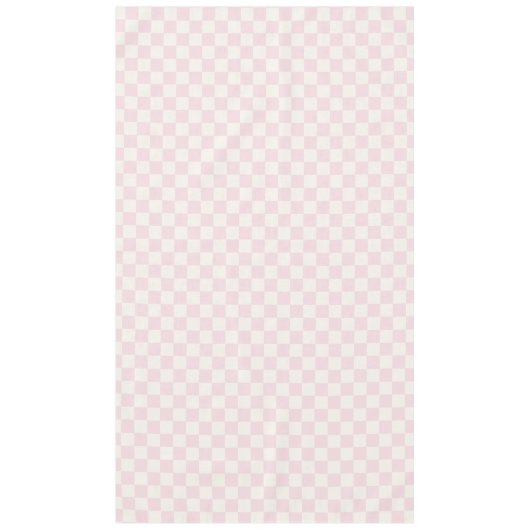 Blush Pink & Warm White Modern Checkered テーブルクロス (正面)