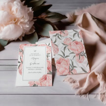 Blush Pink Watercolor Peony Wedding