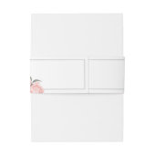 Blush Pink Watercolor Peony Wedding Belly Band 招待状ベリーバンド (裏面例)