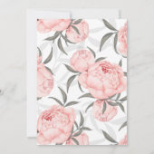 Blush Pink Watercolor Peony Wedding Invitation 招待状 (裏面)