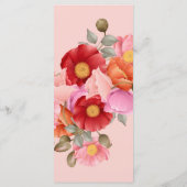 Blush Pink Watercolor Poppy Wedding Menu メニュー (裏面)