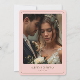 Blush Pink Watercolor Poppy Wedding Thank you Card サンキューカード