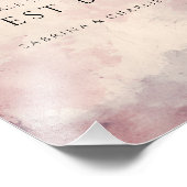 Blush Pink Watercolor Wash Wedding Guest Book Sign フォトプリント (角)