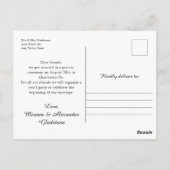 Blush Pink We eloped Wedding announcement Postcard ポストカード (裏面)