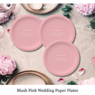 Blush Pink Wedding  ペーパープレート