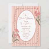 Blush Pink Whimsical Hand Painted Bridal Shower 招待状 (正面)