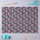 Blush Pink White Bla Chinoiserie Decoupage Pattern 薄葉紙 (クラフト)