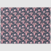 Blush Pink White Bla Chinoiserie Decoupage Pattern 薄葉紙 (正面)