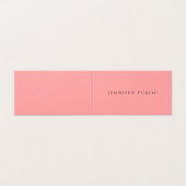 Blush Pink & White Modern Elegant Simple Template 名刺 (外部フラット)