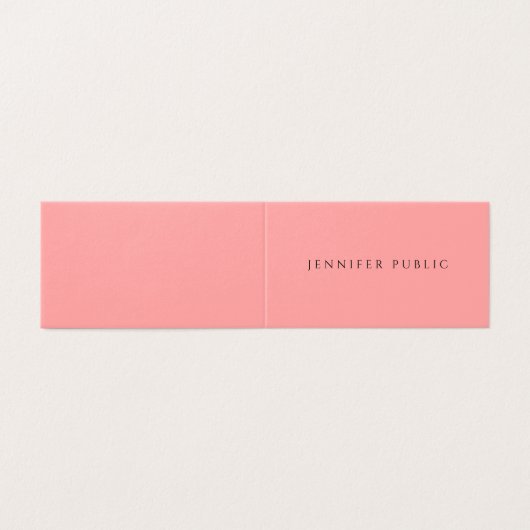 Blush Pink & White Modern Elegant Simple Template 名刺 (外部フラット)