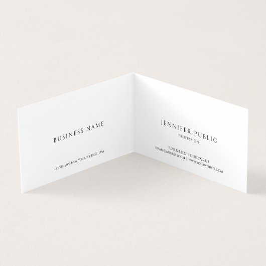 Blush Pink & White Modern Elegant Simple Template 名刺 (内部)