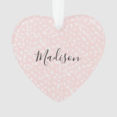 Blush Pink White Spots オーナメント (正面)