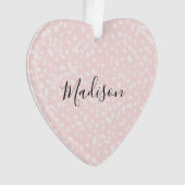 Blush Pink White Spots オーナメント (正面)