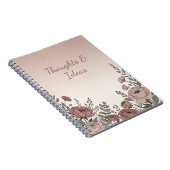 Blush Pink Wildflower Aesthetic Notebook ノートブック (右側)
