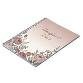 Blush Pink Wildflower Aesthetic Notebook ノートブック (左側)