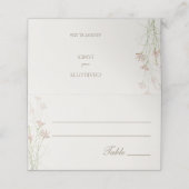 Blush Pink Wildflower Fill-In Wedding プレイスカード (外部開封)