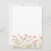 Blush Pink Wildflower Floral Bridal Shower 招待状 (裏面)