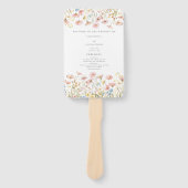 Blush Pink Wildflower Wedding Program  Hand Fan ハンドファン (正面)