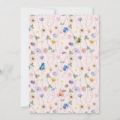 Blush Pink Wildflowers Bridal Shower Invitation 招待状 (裏面)
