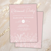 Blush Pink Wildflowers Retirement Party Invitation 招待状