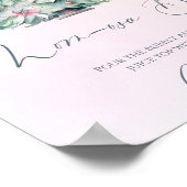 Blush pink Winter Christmas tree mom-osa bar ポスター (角)