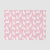 Blush Pink With White Bunny Pattern Pretty Easter 薄葉紙 (正面)