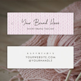 Blush Pink Yarn Knitting Brand Hang Tag Mini