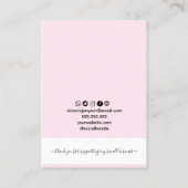Blush Pink YOUR LOGO white Earring Display Card 名刺 (裏面)